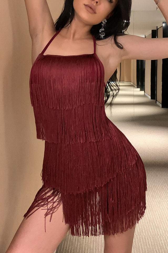 Halter Fringe Romper