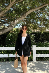 Oversized Lightweight Zip Hoodie