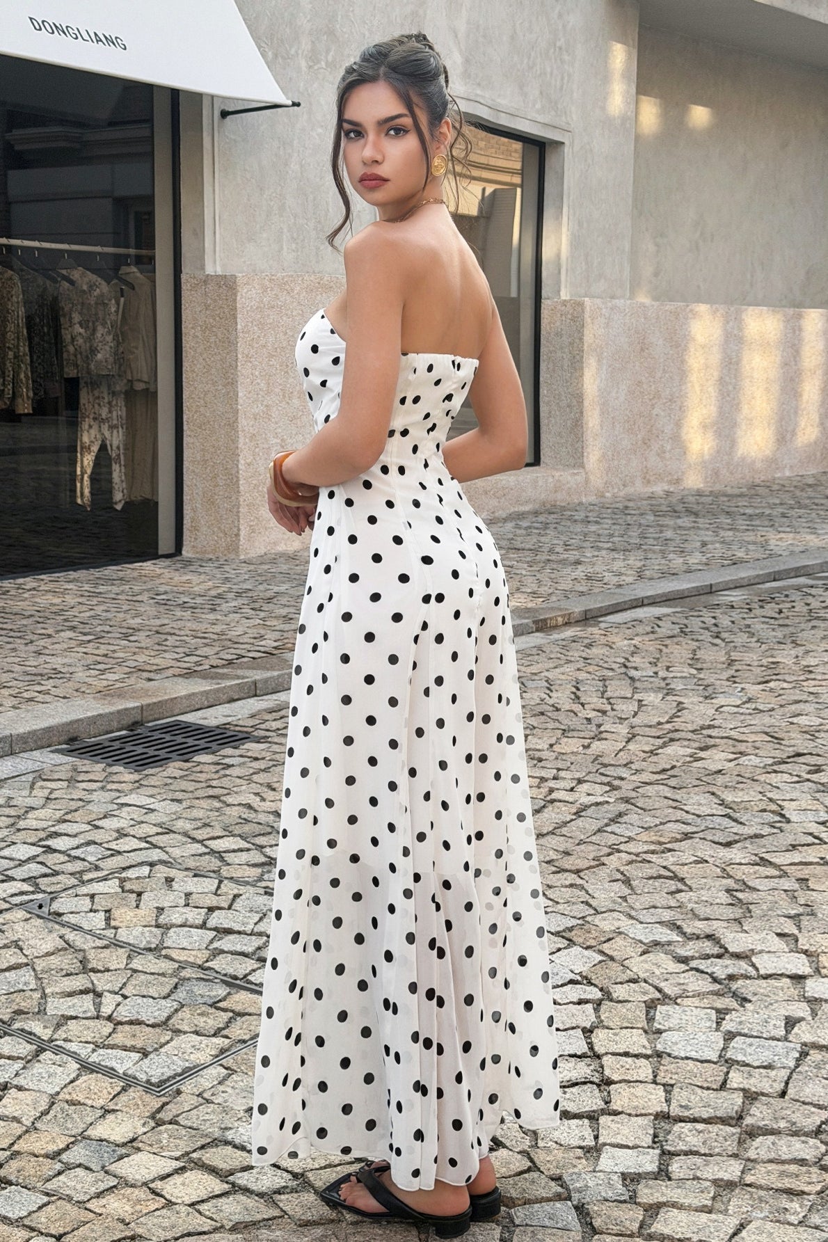 High-Waist Maxi Dress