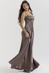 Anabella Black Lace Up Maxi Dress 23