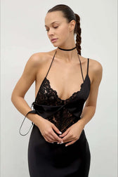 Chic Lace Backless Slip Dress 6
