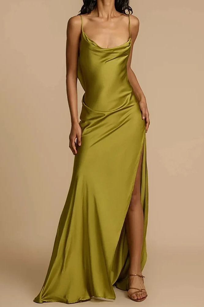 Chic Sleeveless Deep Backless Maxi Dress