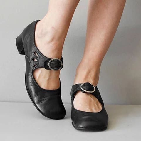 Mary Janes Summer Low Heel Vintage Women Shoes