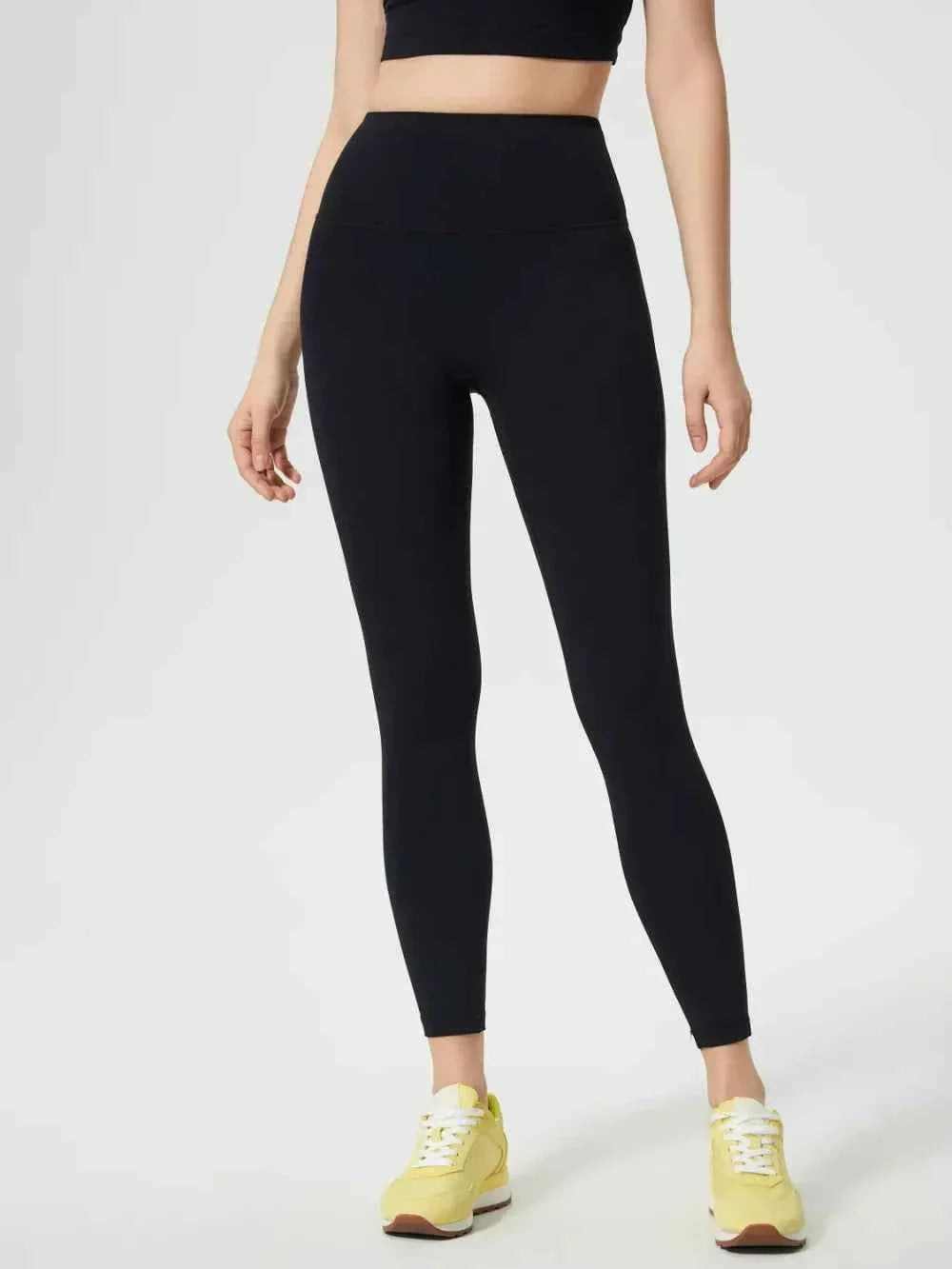 High Waist Wide Waistband Ankle Length Active Leggings