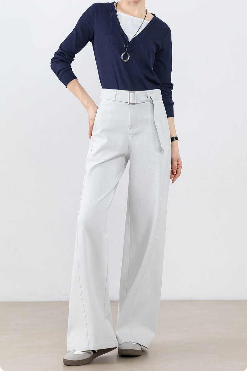 High-Waist Wide-Leg Denim Jeans