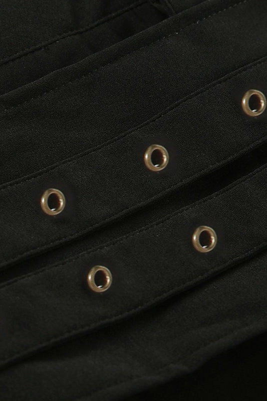 Asymmetrical Hardware Low Waist Shorts