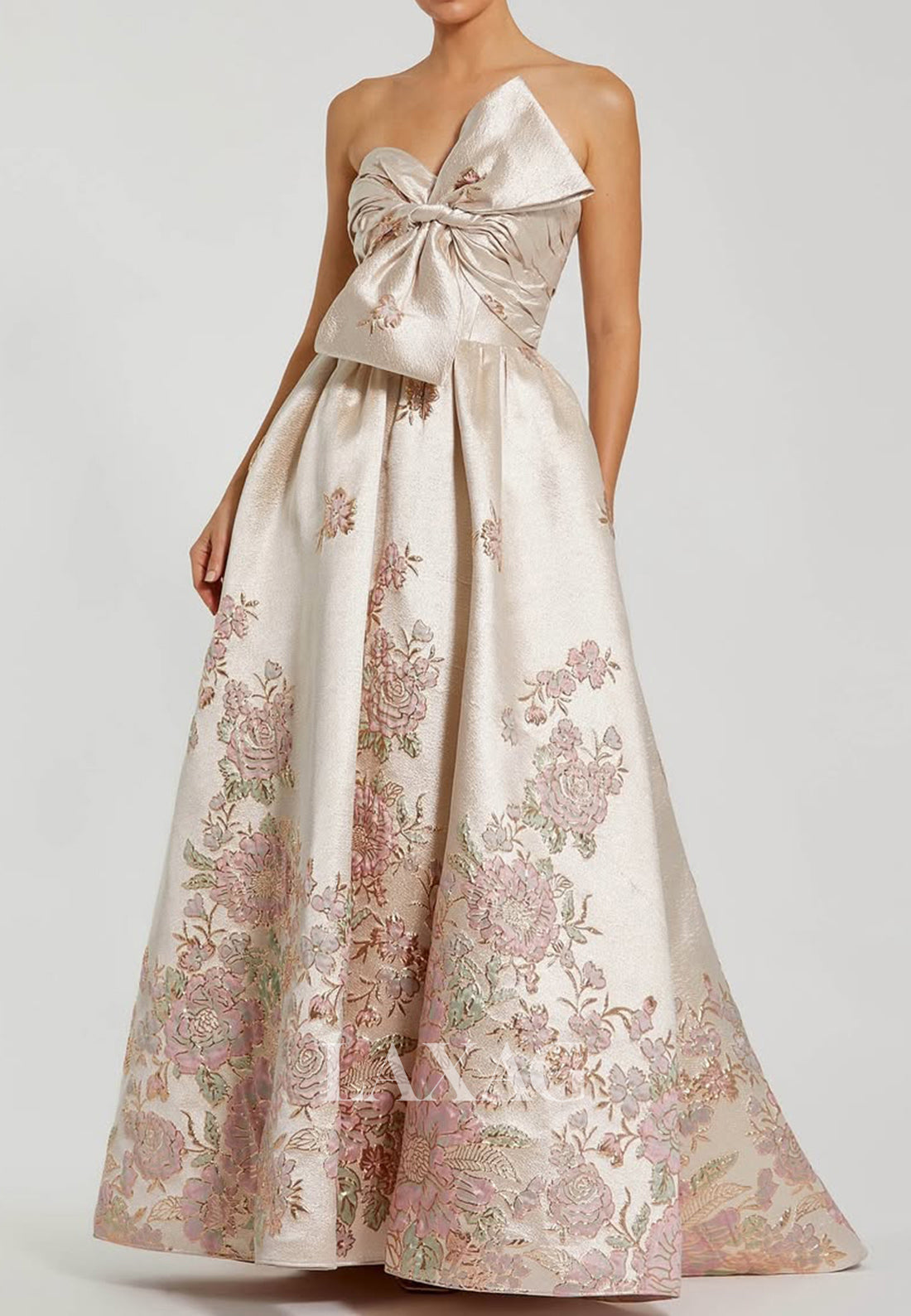 Sweetheart Off-Shoulder Floor-Length Formal Gowns Floral Embroidered Satin A-Line Evening Dress