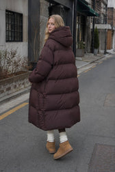 Trendy Long Hooded Puffer Jacket