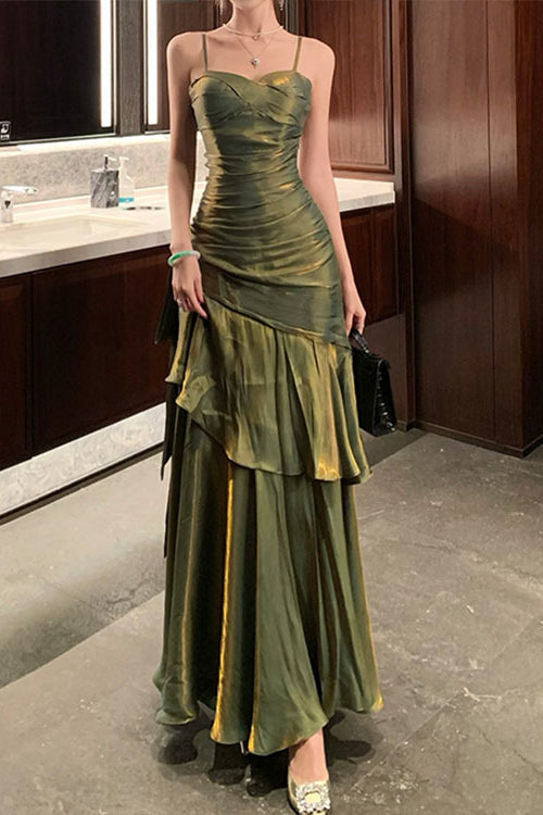 Chiffon Spaghetti Strap Maxi Dress - View 2