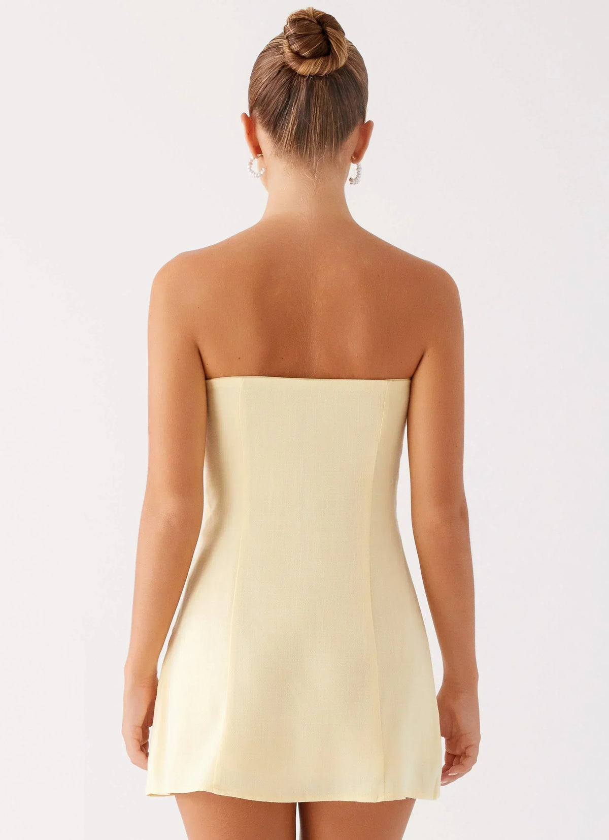 Strapless Ruched Underwire Bust A-Line Mini Dress 4