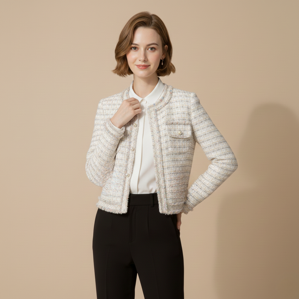 Women's Cropped Textured Jacket