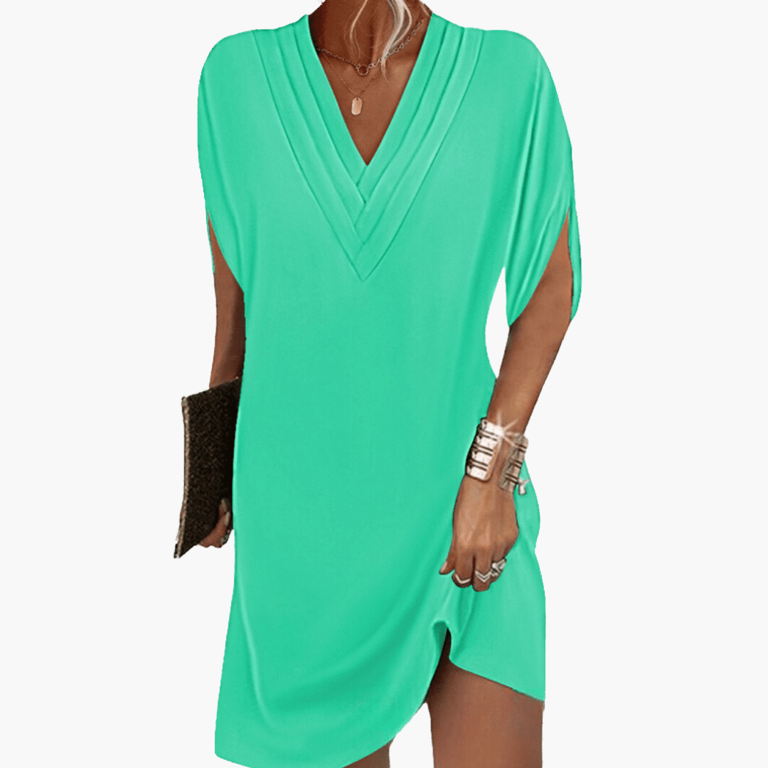 Caroline | Effortless Elegance Shift Dress Green