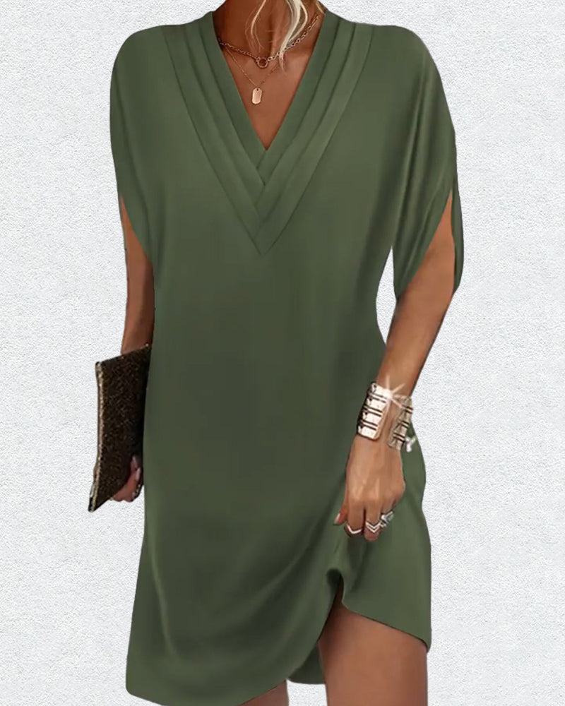 Kylie Exclusive Women's Lightweight and Breathable V Neck Summer Dress Statement Occasion Edit