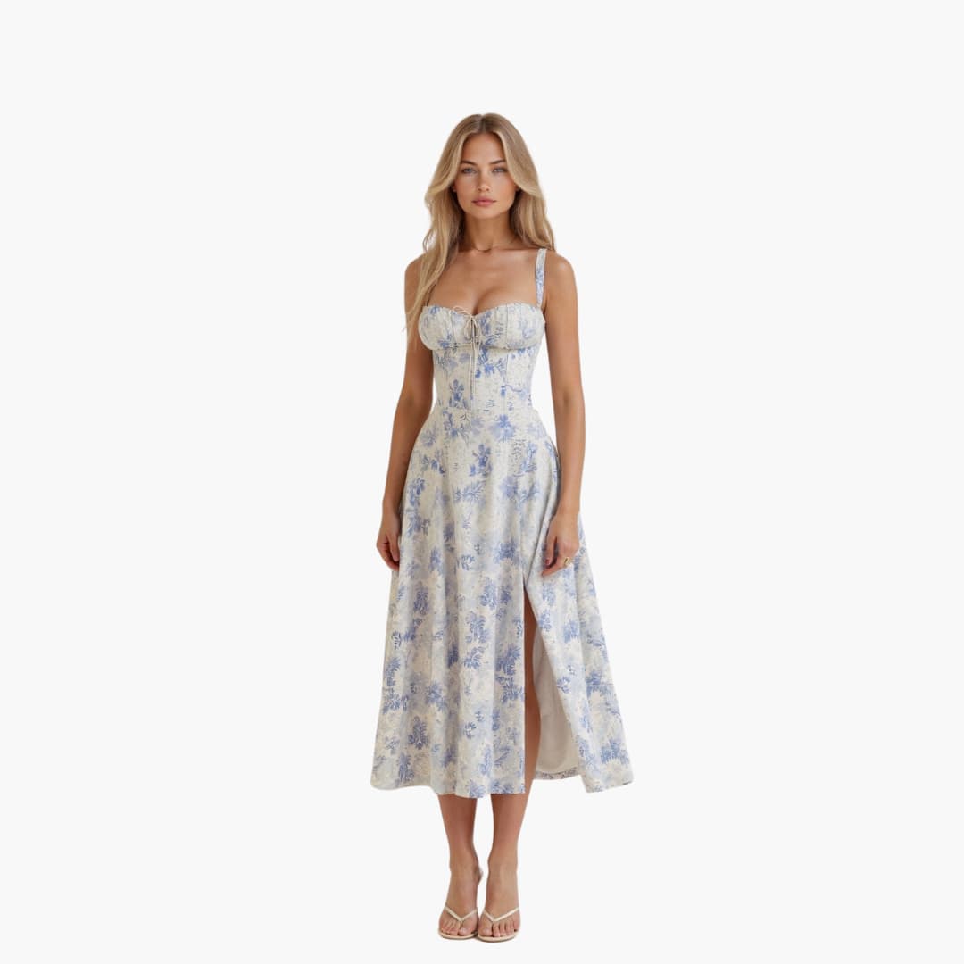 Stella | Waist Dress Blue