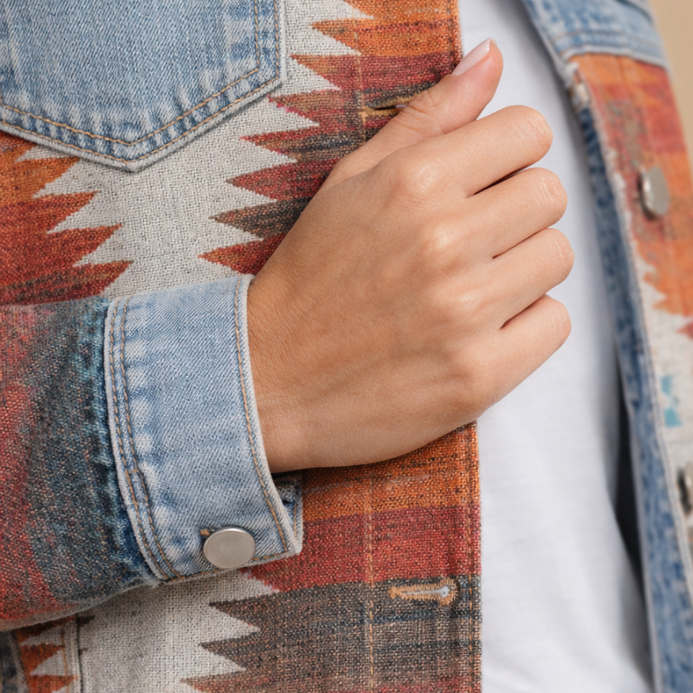 Retro Denim Patchwork Jacket