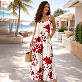 Floral Spaghetti Strap A-Line Maxi Dress 5