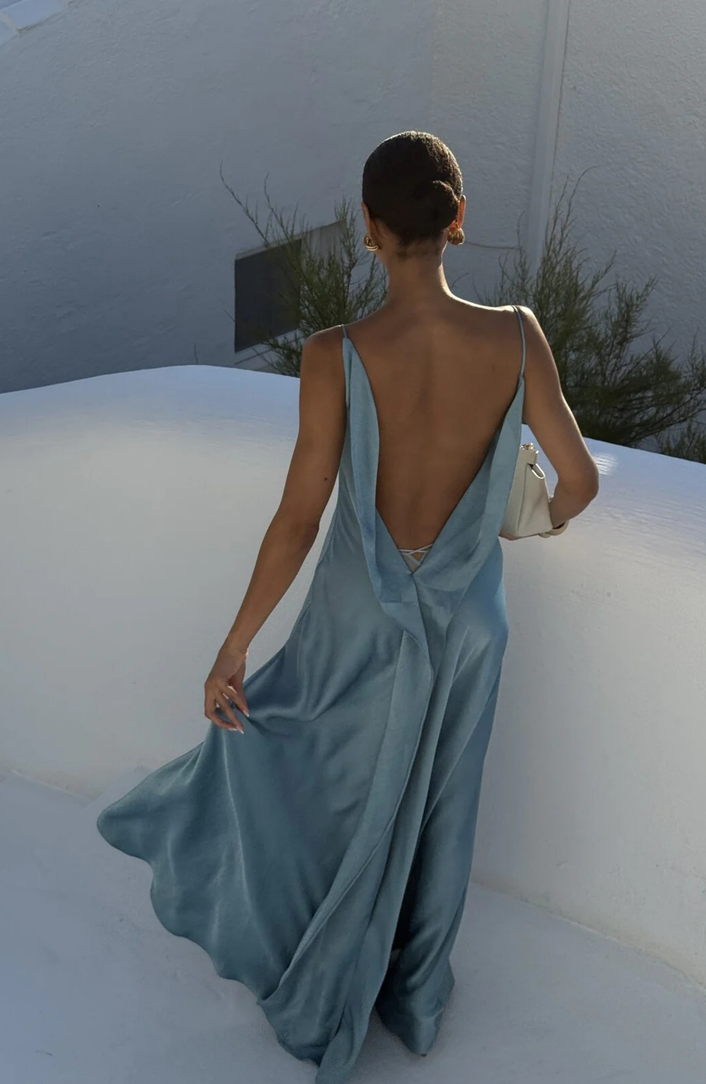 Satin Cowl Neck High Split Slip Maxi Dress 12