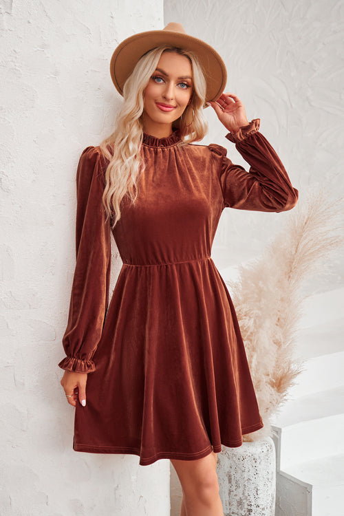 Can't Help But Love Velvet Long Sleeve Mini Dress - 3 Colors 7