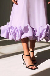 Spaghetti Strap Ruffle Hem Fit and Flare Midi Dress 9