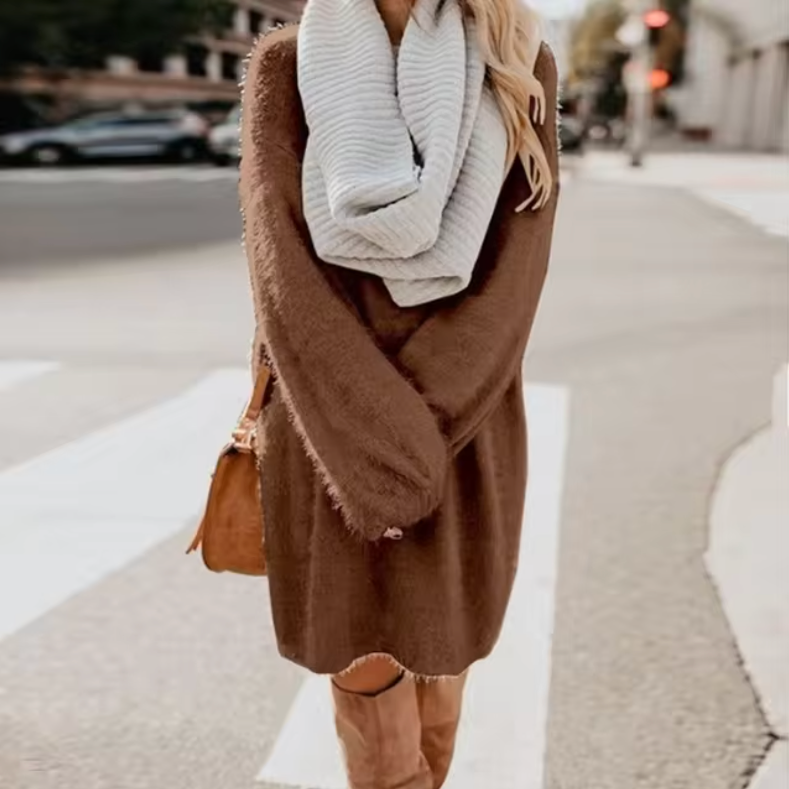 Maria Jose Cotton Knit Modern Dress with Premium Casual Styling