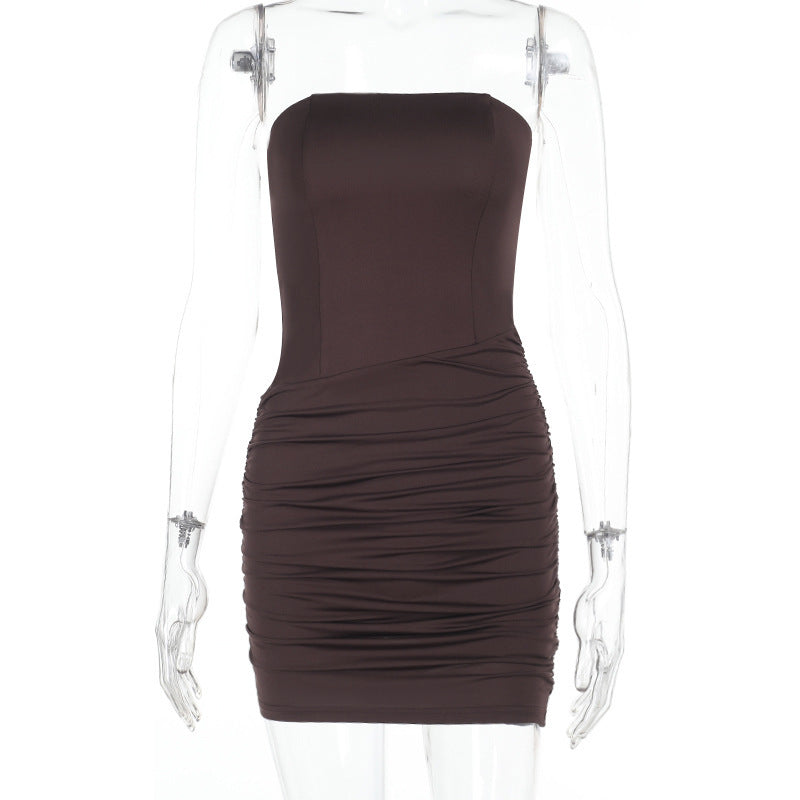 Castro Mini Dress - Brown