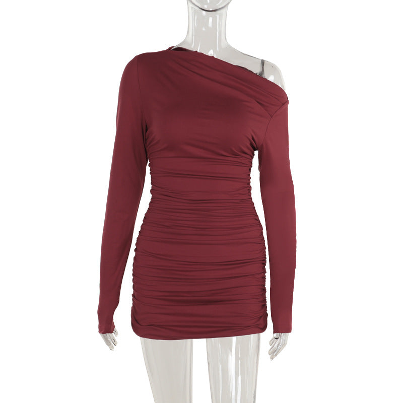 Ruby Radiance Dress-Maroon