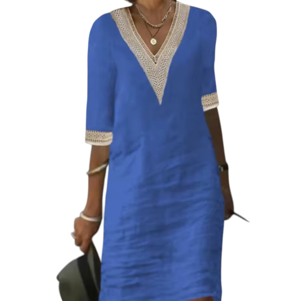 Celestine | Elegant Midi Dress Blue