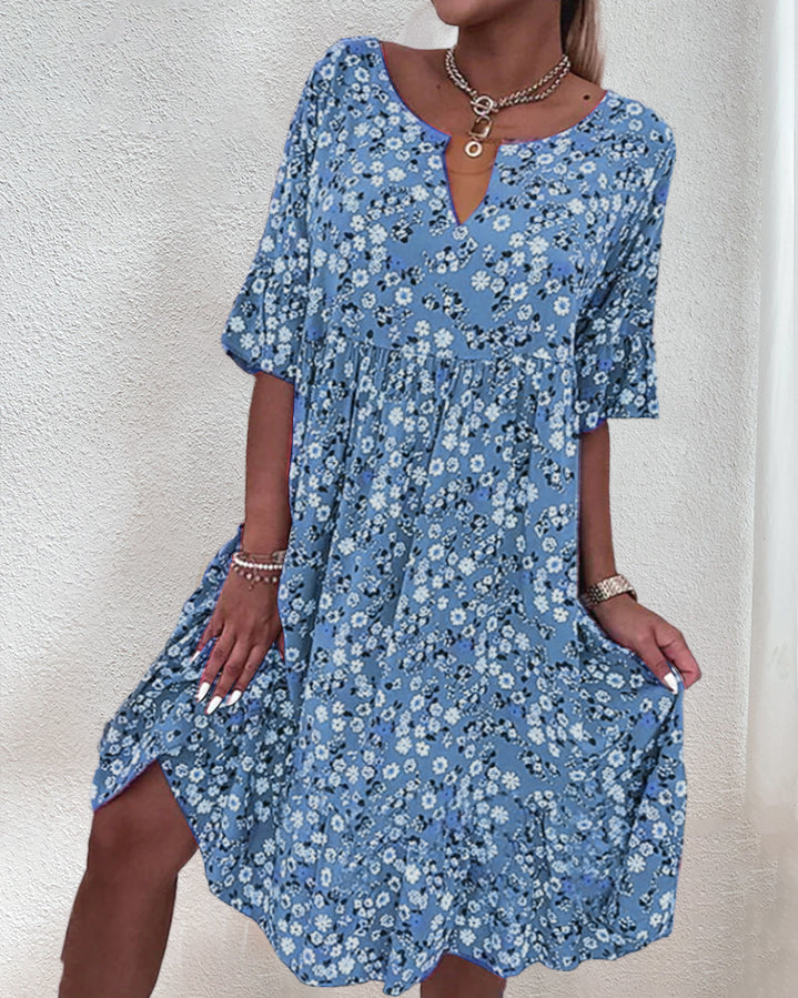 Irene Premium Dress Floral Pattern Elevated Occasion Wear