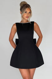 Sleeveless Bow Back Fit and Flare Mini Dress 4