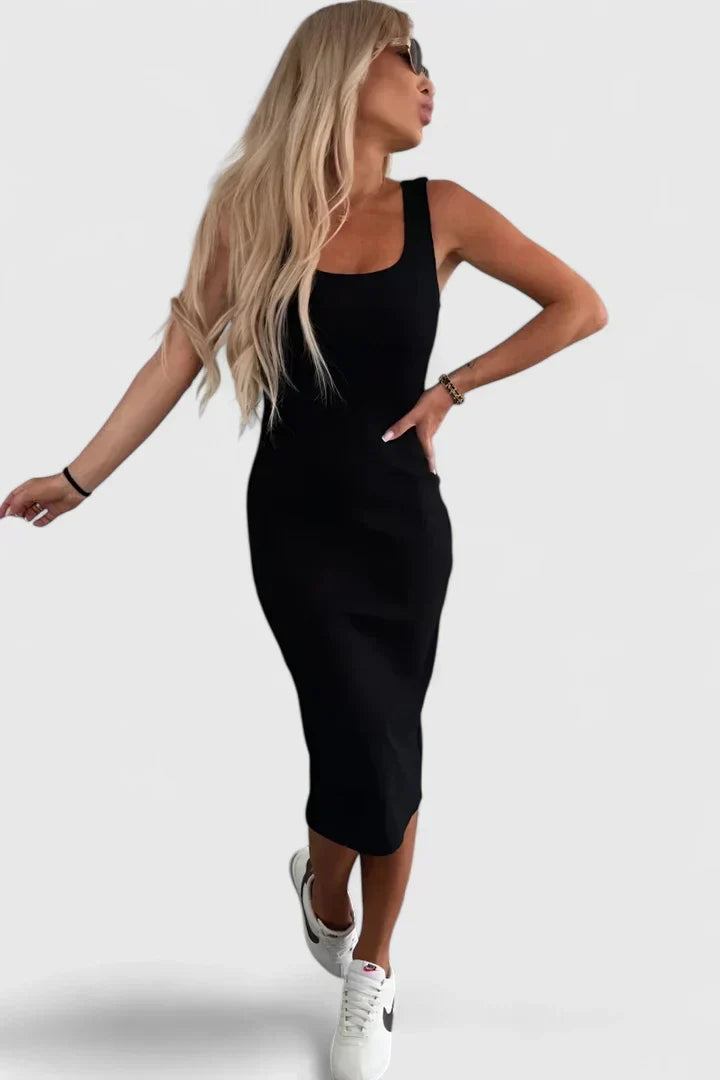 Button Bomber Cardigan and Bodycon Midi Dress Two Piece Set