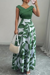 Floral Print Pocket A-Line Maxi Dress 2