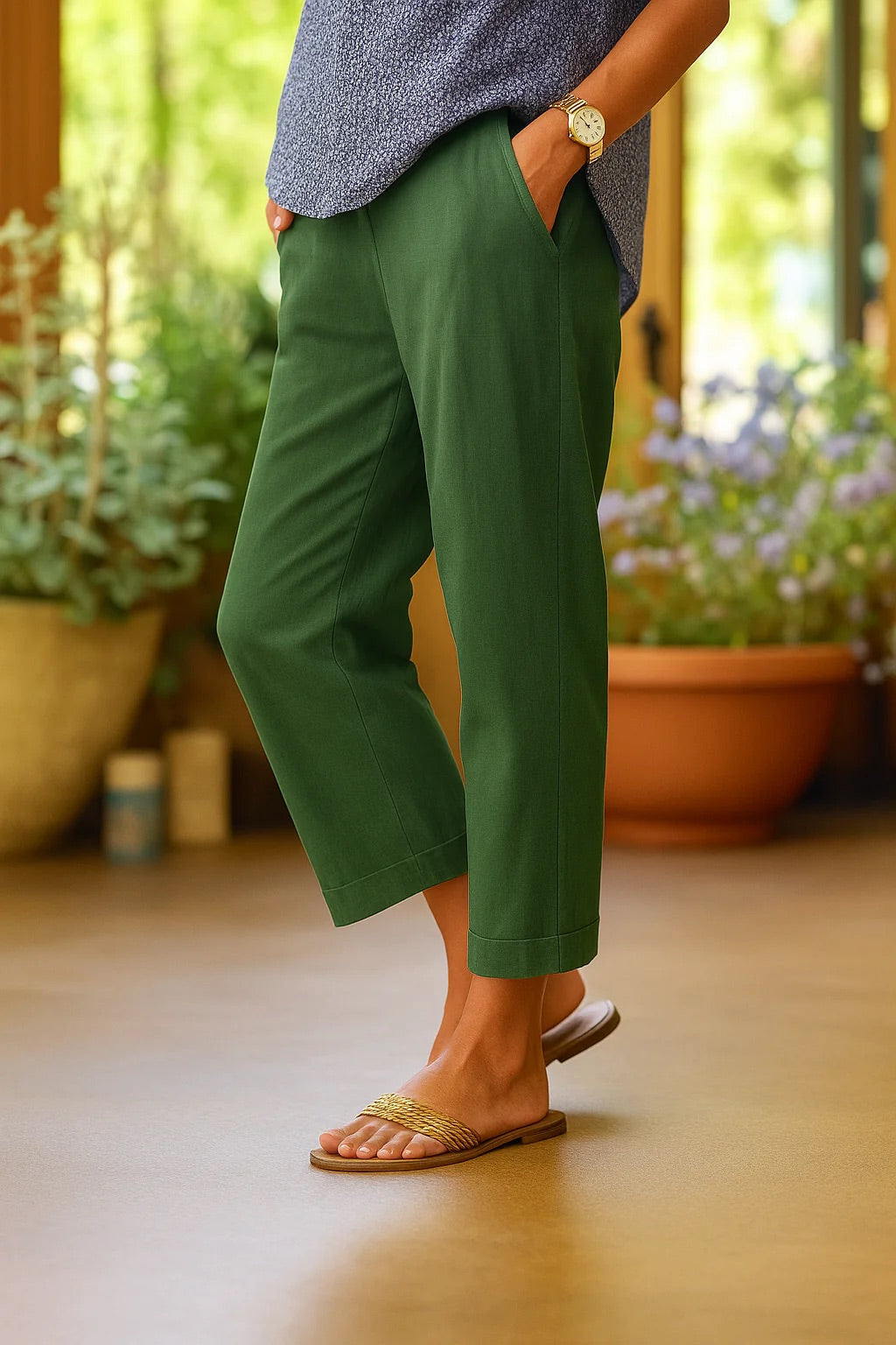 Women's Light Summer Cotton And Linen Casual Pants