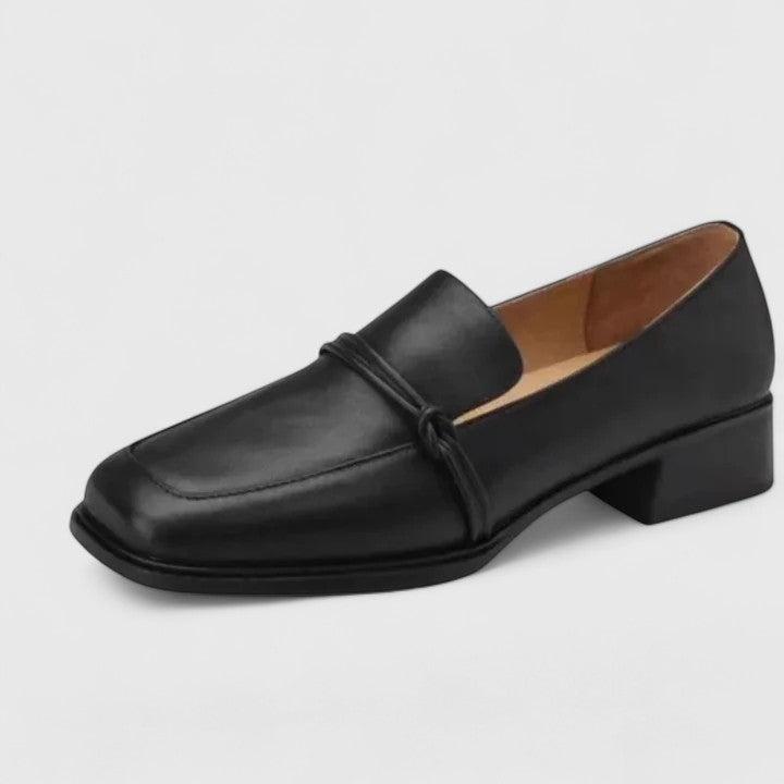 Square Toe Slip On Flat Loafers