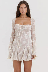 Days of Beauty Lace Long Sleeve Mini Dress - 3 Colors - View 10