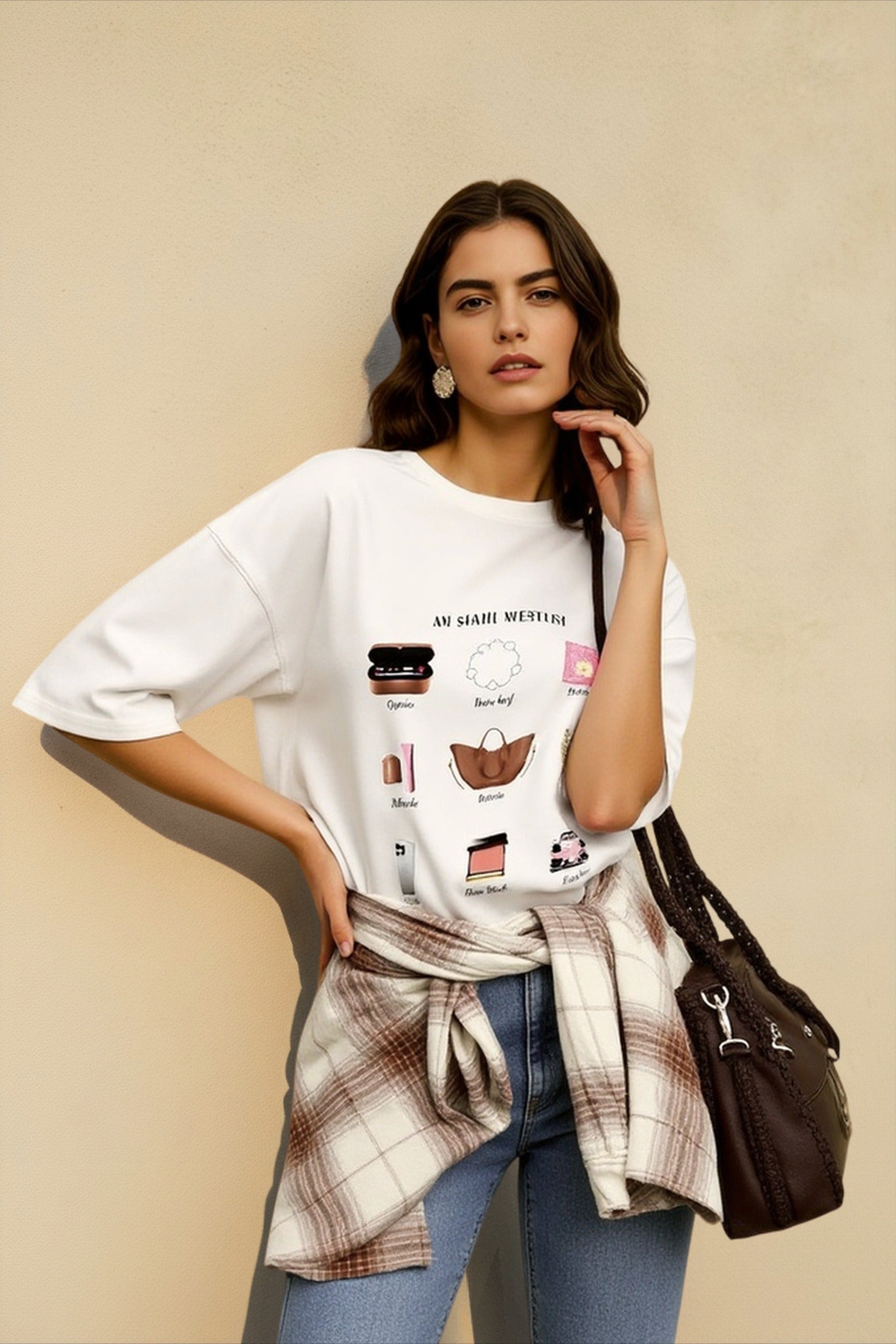 Oversized Cotton Graphic Top
