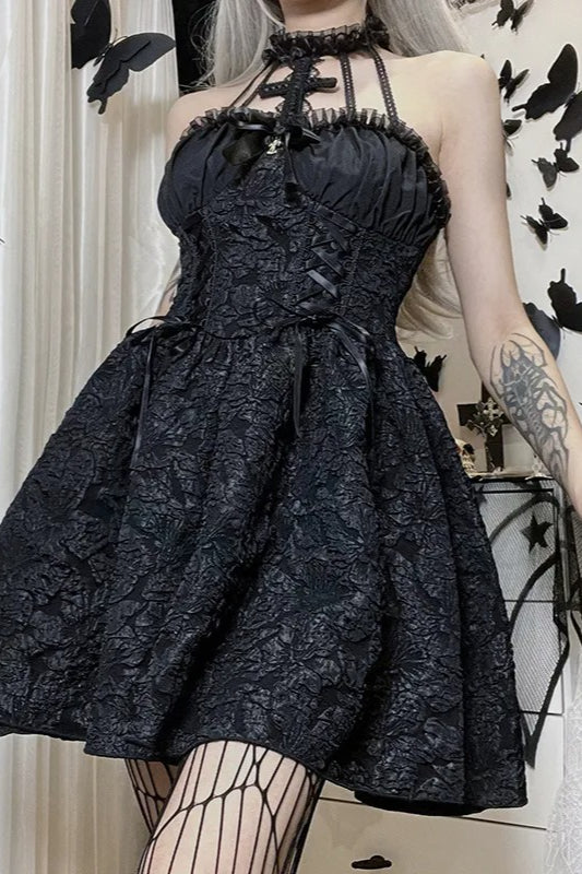 Halloween Gothic Spaghetti Strap Dress