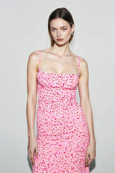 Floral Cami Backless Slim Bodycon Dress