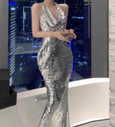Backless Halter-Neck Dress