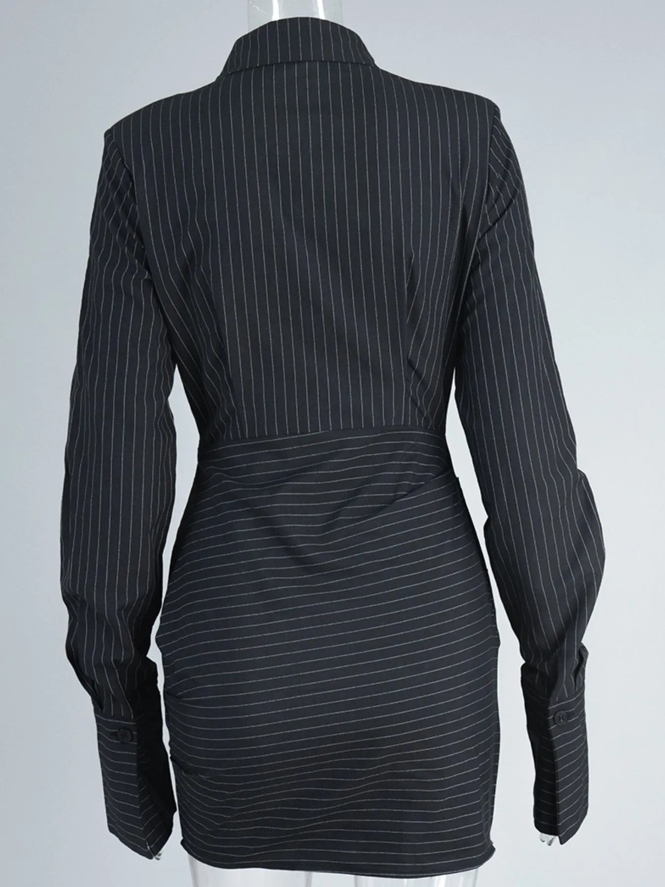 Striped Long Sleeve Shirt Dress