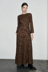 Elegant O-neck High Waist Evening Party Streetwear Maxi Dress