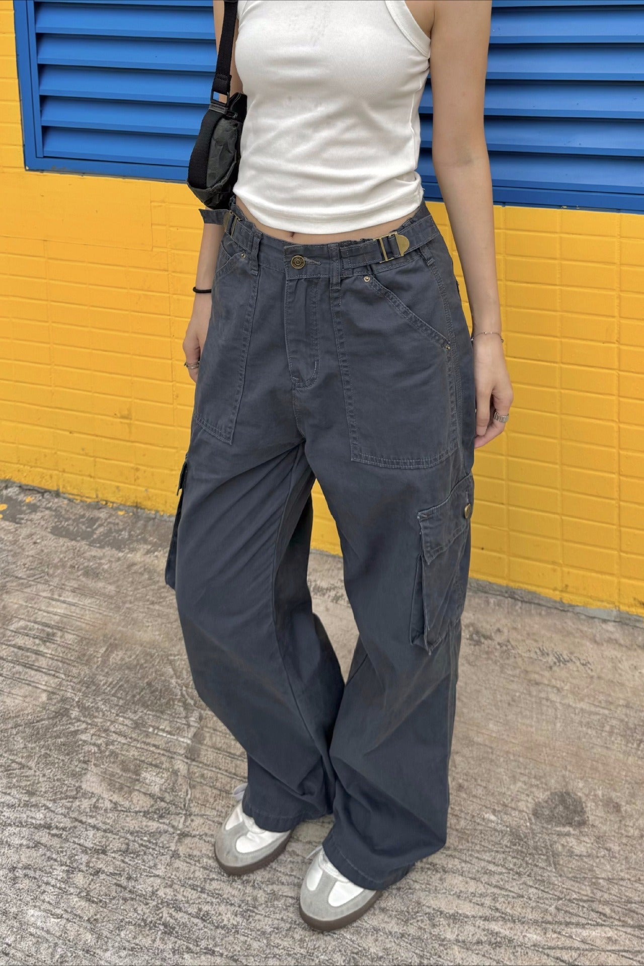 Vintage Multi Pocket Loose Straight Cargo Pants