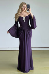 Strapless Column Gown Prom Dress