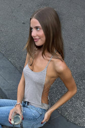 Strappy Open Back Cami Top