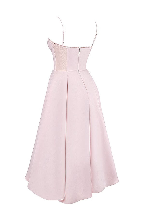 Lorraine Premium Strapless V Neck Sleeveless Tutu Maxi Dress Boutique Edit