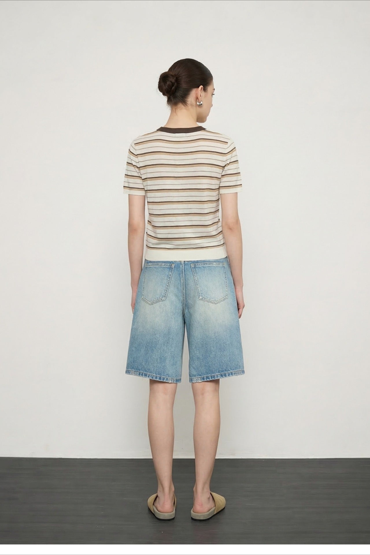 Vintage Wash Straight Cutoff Shorts