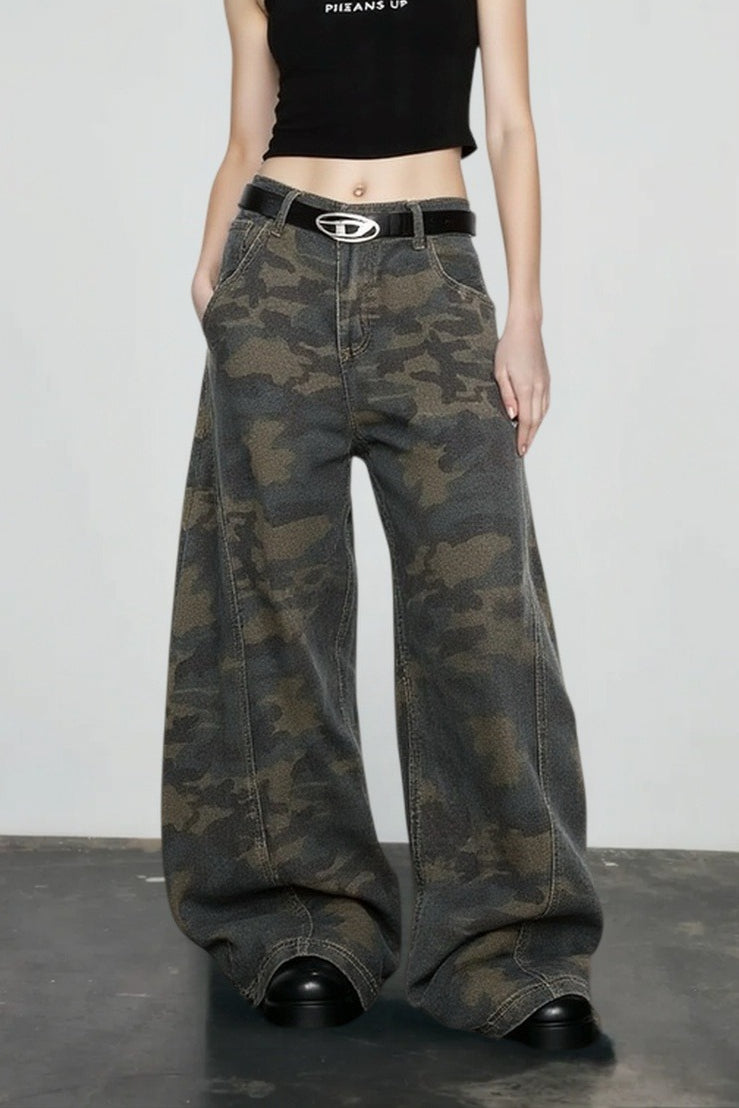 Vintage Washed Denim Jeans