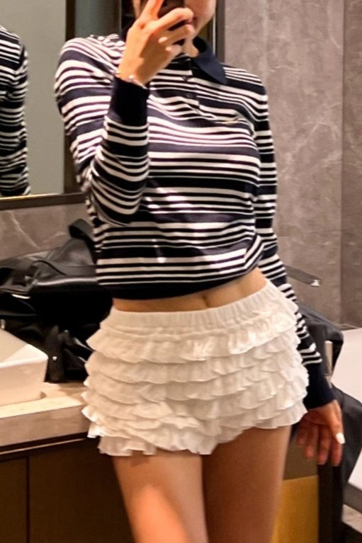 Ruffle Tiered Layered Bubble Shorts