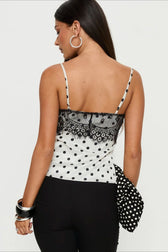 Lace Backless V-Neck Cami Top