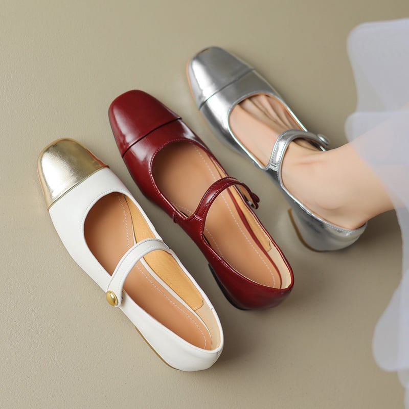 Nakayla Square Toe Block Heels Mary Jane Shoes