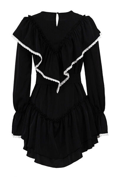 Flared Sleeve Mini Dress